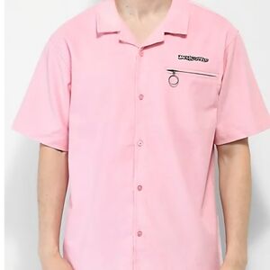 Zumiez Welcome Men's Pink Corduroy Short Sleeve Shirt